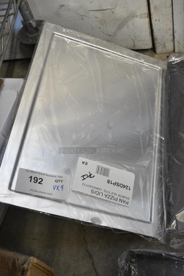 4 BRAND NEW SCRATCH AND DENT! Items Including 124HCSS1812 American Metalcraft 18" x 12" Hard Coat Aluminum Rectangular Sicilian-Style Pizza Pan HCSS1812, 124DSP18 American Metalcraft 18 1/2" x 13 1/2" Rectangular Deep Dish Pizza Pan Separator / Lid DSP18, 124HCSS16 American Metalcraft 16" x 16" Hard Coat Aluminum Square Sicilian-Style Pizza Pan HCSS16. 4 Times Your Bid! - Image 6 of 9