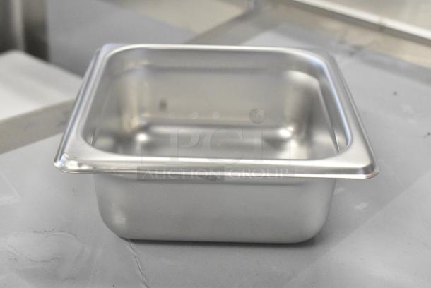 11 BRAND NEW SCRATCH AND DENT! Items Including 407116222 Choice 1/6 Size 2 1/2" Deep Anti-Jam 22 Gauge Stainless Steel Steam Table / Hotel Pan and 407116422 Choice 1/6 Size 4" Deep Anti-Jam 22 Gauge Stainless Steel Steam Table / Hotel Pan. 11 Times Your Bid! - Image 1 of 4
