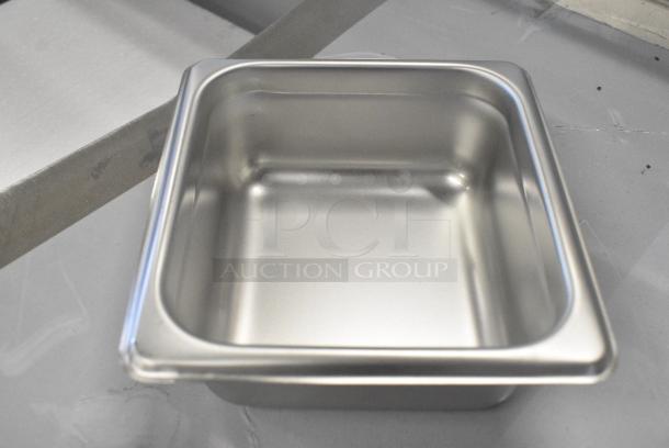11 BRAND NEW SCRATCH AND DENT! Items Including 407116222 Choice 1/6 Size 2 1/2" Deep Anti-Jam 22 Gauge Stainless Steel Steam Table / Hotel Pan and 407116422 Choice 1/6 Size 4" Deep Anti-Jam 22 Gauge Stainless Steel Steam Table / Hotel Pan. 11 Times Your Bid! - Image 3 of 4