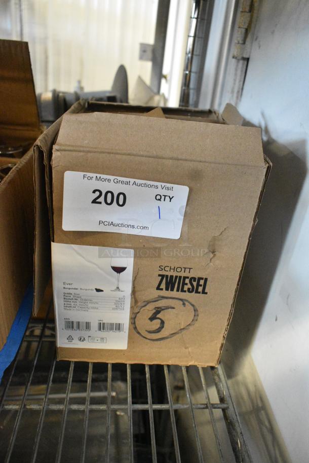 BRAND NEW SCRATCH AND DENT! Box of 6 Burgundy Wine Glasses - Image 2 of 6