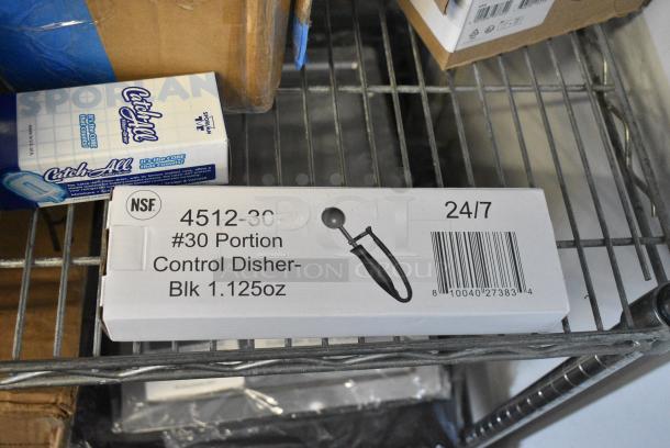 3 BRAND NEW SCRATCH AND DENT! Items Including 1.125 oz. Black #30 Portion Control Scoop / Disher, Avantco 970C032S Filter Drier, 1/4" Sweat Fitting, Chefwurx Wedge Blade. 3 Times Your Bid! - Image 2 of 6