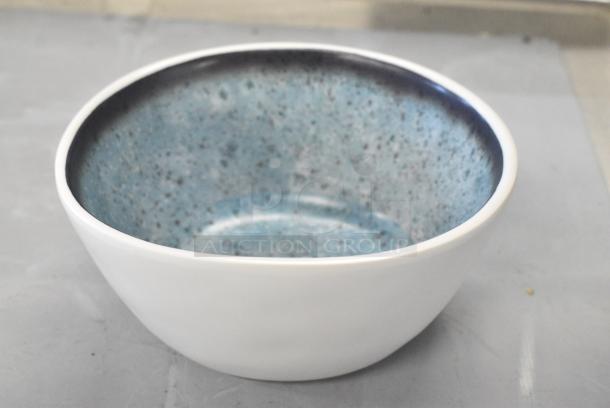 BRAND NEW SCRATCH AND DENT! Box of 6 cheforward™ by GET Savor 20 oz. Robin's Egg Blue Melamine Bowl - Image 1 of 8