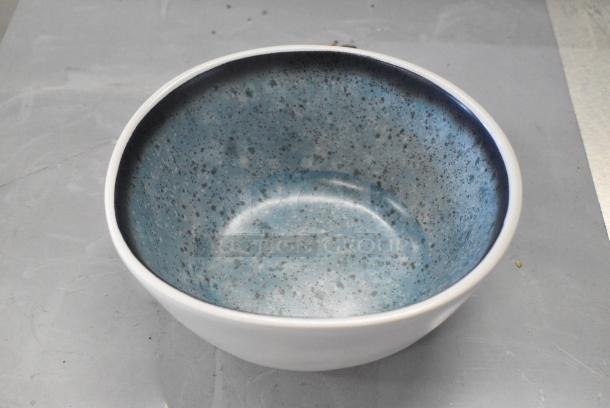 BRAND NEW SCRATCH AND DENT! Box of 6 cheforward™ by GET Savor 20 oz. Robin's Egg Blue Melamine Bowl - Image 4 of 8