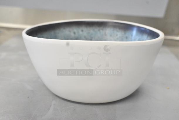BRAND NEW SCRATCH AND DENT! Box of 6 cheforward™ by GET Savor 20 oz. Robin's Egg Blue Melamine Bowl - Image 5 of 8