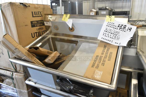 BRAND NEW SCRATCH AND DENT! Regency 600S1162018R Stainless Steel Single Bay Sink w/ Right Side Drain Board - Image 1 of 5