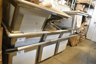 BRAND NEW SCRATCH AND DENT! Regency 600S3181824R Stainless Steel 3 Bay Sink w/ Right Side Drain Board. No Legs.