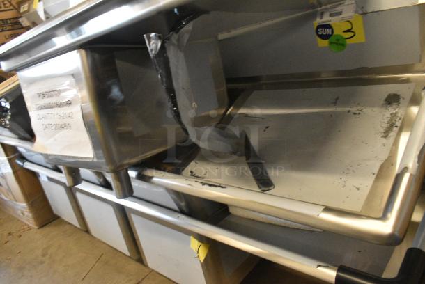 BRAND NEW SCRATCH AND DENT! Regency 600S3181824R Stainless Steel 3 Bay Sink w/ Right Side Drain Board. No Legs. - Image 2 of 4