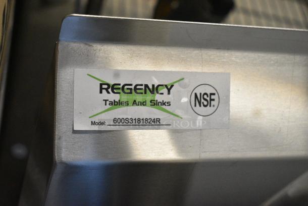 BRAND NEW SCRATCH AND DENT! Regency 600S3181824R Stainless Steel 3 Bay Sink w/ Right Side Drain Board. No Legs. - Image 4 of 4