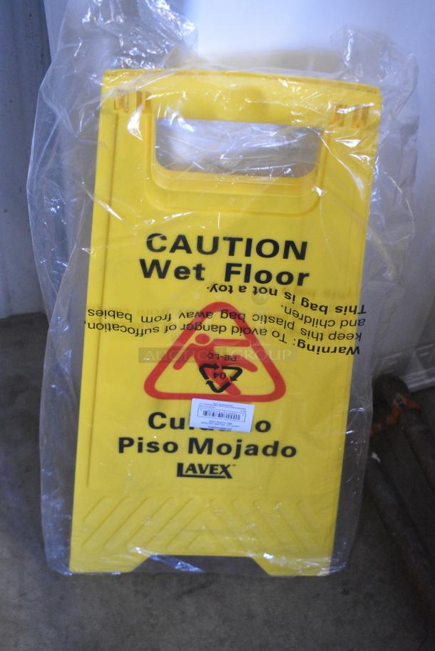 3 BRAND NEW SCRATCH AND DENT! 274WFSGN25 Lavex Wet Floor Caution Signs. 3 Times Your Bid! - Image 1 of 4