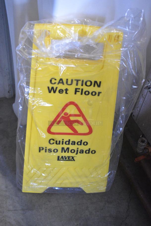 3 BRAND NEW SCRATCH AND DENT! 274WFSGN25 Lavex Wet Floor Caution Signs. 3 Times Your Bid! - Image 3 of 4