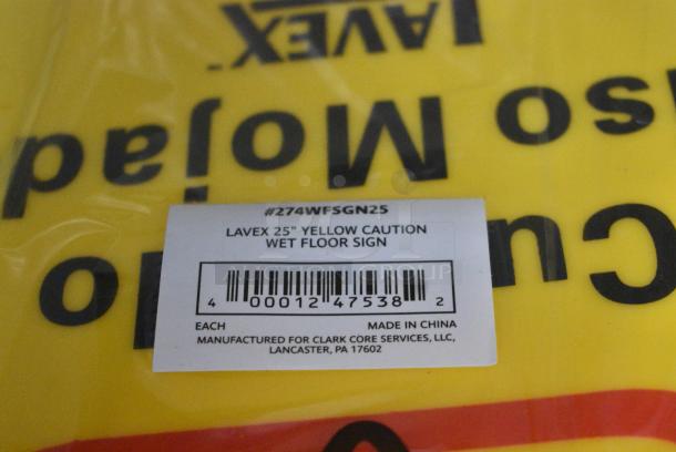 3 BRAND NEW SCRATCH AND DENT! 274WFSGN25 Lavex Wet Floor Caution Signs. 3 Times Your Bid! - Image 4 of 4