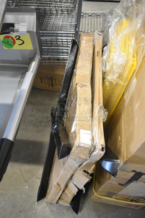 4 BRAND NEW SCRATCH AND DENT! 164TB3030 Lancaster Table & Seating 30" x 30" Cross Cast Iron Table Base Plate. 4 Times Your Bid! - Image 2 of 7