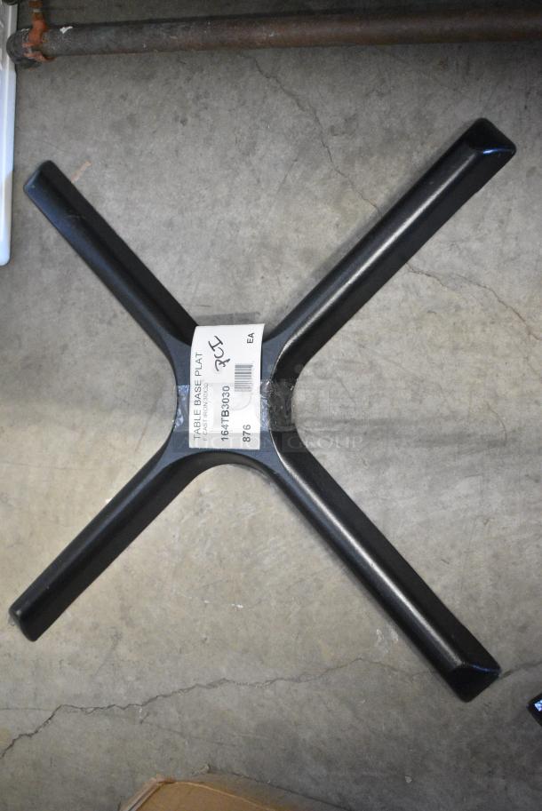 4 BRAND NEW SCRATCH AND DENT! 164TB3030 Lancaster Table & Seating 30" x 30" Cross Cast Iron Table Base Plate. 4 Times Your Bid! - Image 6 of 7