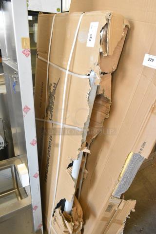BRAND NEW SCRATCH AND DENT! Regency 600TSB2460S 24" x 60" 16-Gauge Stainless Steel Commercial Work Table with 4" Backsplash and Undershelf