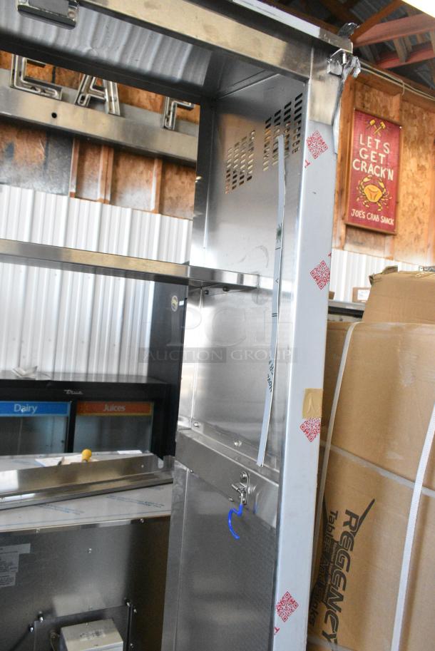 BRAND NEW SCRATCH AND DENT! Stainless Steel Commercial Mop Sink Cabinet. Missing Doors. - Image 5 of 6