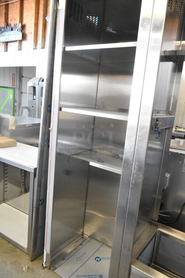 BRAND NEW SCRATCH AND DENT! Stainless Steel Commercial Mop Sink Cabinet. Missing Doors. - Image 6 of 6