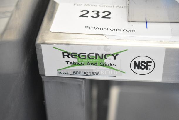 BRAND NEW SCRATCH AND DENT! Regency 600DC1536 15" x 36" 18 Gauge Type 304 Stainless Steel Dish Cabinet with Adjustable Midshelf - Image 6 of 6