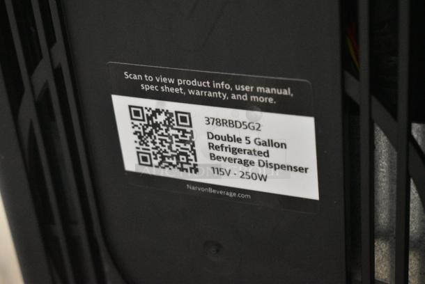 BRAND NEW SCRATCH AND DENT! Narvon 378RBD5G2 Double 5 Gallon Bowl Refrigerated Beverage Dispenser. 115 Volts, 1 Phase. Tested and Working! - Image 8 of 8