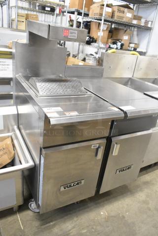 Vulcan VFDUMP Stainless Steel Commercial Fry Dumping Warming Station on Commercial Casters.