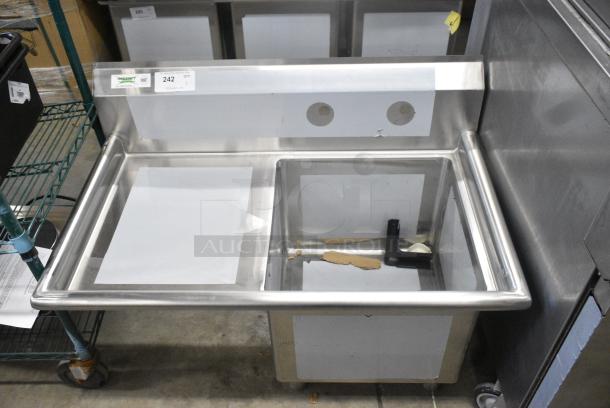 BRAND NEW SCRATCH AND DENT! Regency 600S1181818L Stainless Steel Single Bay Sink w/ Left Side Drain Board. - Image 5 of 8