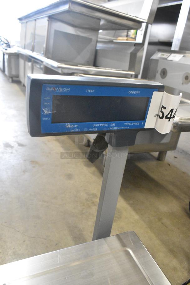 BRAND NEW SCRATCH AND DENT! AvaMix 334PCSP30T 30 lb. Digital WiFi Price Computing Scale with Thermal Label Printer and LCD Tower Display, Tested and Working! - Image 5 of 9