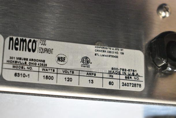 BRAND NEW SCRATCH AND DENT! 2024 Nemco 6310-1 Electric Countertop Hot Plate with 1 Solid Burner. 120 Volts, 1 Phase. Tested and Working! - Image 7 of 7
