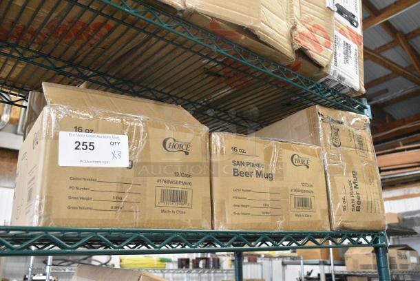3 BRAND NEW SCRATCH AND DENT! Boxes of 12 176BWSBRMG16 Choice 16 oz. Plastic Beer Mug. 3 Times Your Bid! - Image 2 of 7