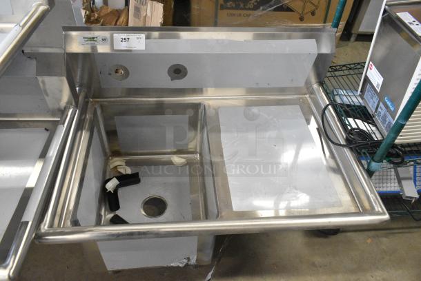 BRAND NEW SCRATCH AND DENT! Regency 600S1162018R Stainless Steel Single Bay Sink w/ Right Side Drain Board. No Legs. - Image 1 of 6