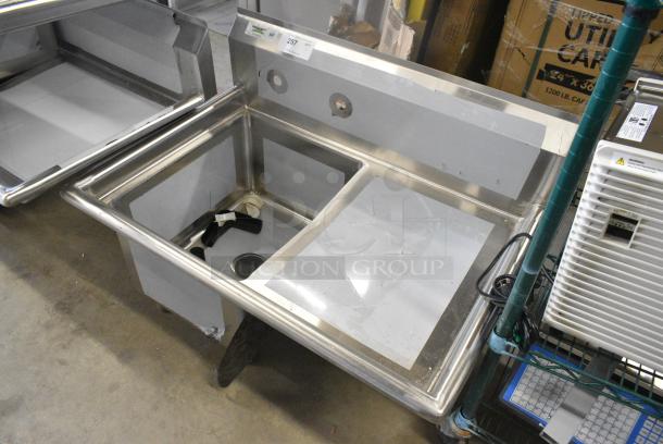 BRAND NEW SCRATCH AND DENT! Regency 600S1162018R Stainless Steel Single Bay Sink w/ Right Side Drain Board. No Legs. - Image 2 of 6