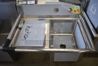 BRAND NEW SCRATCH AND DENT! Regency 600S1162018L Stainless Steel Single Bay Sink w/ Left Side Drain Board. No Legs.