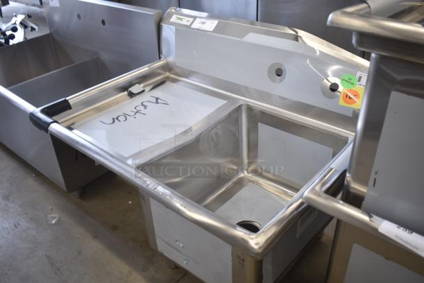 BRAND NEW SCRATCH AND DENT! Regency 600S1162018L Stainless Steel Single Bay Sink w/ Left Side Drain Board. No Legs. - Image 3 of 7
