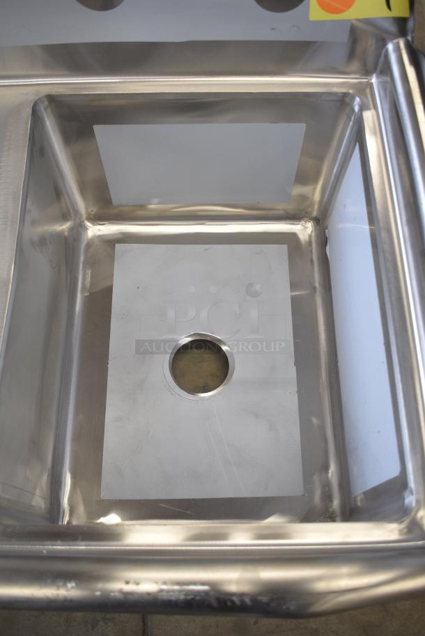BRAND NEW SCRATCH AND DENT! Regency 600S1162018L Stainless Steel Single Bay Sink w/ Left Side Drain Board. No Legs. - Image 4 of 7