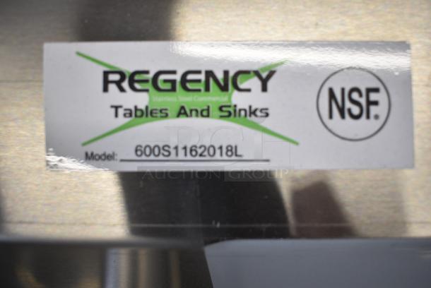 BRAND NEW SCRATCH AND DENT! Regency 600S1162018L Stainless Steel Single Bay Sink w/ Left Side Drain Board. No Legs. - Image 7 of 7