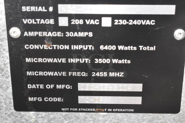Turbochef NGC Stainless Steel Commercial Countertop Electric Powered Rapid Cook Oven. 208/240 Volts, 1 Phase. - Image 9 of 10