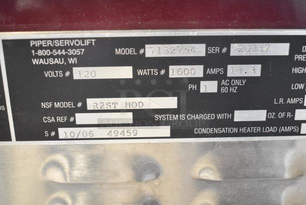 Piper Servolift 7132754 Stainless Steel Portable Hot Buffet on Commercial Casters. 120 Volts, 1 Phase. Tested and Working! - Image 6 of 7