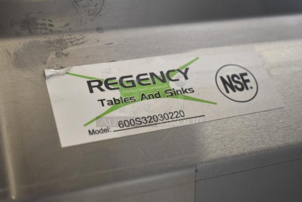 BRAND NEW SCRATCH AND DENT! Regency 600S32030220 Stainless Steel Commercial 3 Bay sink w/ Dual Drain Boards. No Legs. - Image 4 of 4