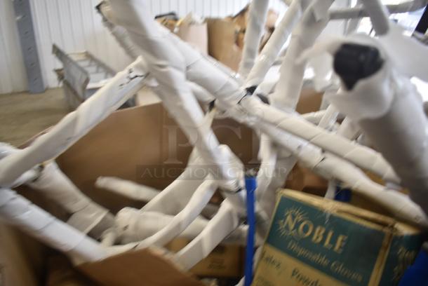 25 BRAND NEW SCRATCH AND DENT! Items Including 394385XL Noble Products White Powder-Free Disposable Latex Gloves for Foodservice - Extra Large - 1000/Case, 433HSLCPIE Choice 5" Clear Hinged Slice Container with High Dome Lid - 300/Case, Metal Chair Frames, 129MCS38B Choice 38 oz. Black Rectangular Microwavable Heavy Weight Container with Lid 8 3/4" x 6 1/4" x 2" - 150/Case, 760VP85 Carnival King 85 oz. Popcorn Bucket - 150/Case. 25 Times Your Bid! - Image 5 of 11