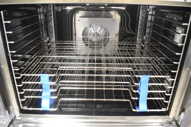 BRAND NEW SCRATCH AND DENT! Vulcan VC5ED Stainless Steel Commercial Electric Powered Single Deck Full Size Electric Convection Oven w/ View Through Doors, Metal Oven Racks and Thermostatic Controls. 208 Volts, 3 Phase. - Image 8 of 10