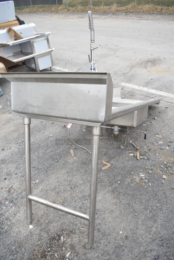 Stainless Steel Commercial Left Side Dirty Side Dish Table w/ Faucet, Handles and Spray Nozzle Attachment, - Image 2 of 6