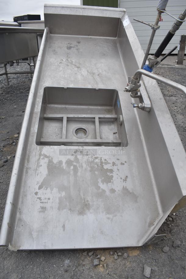 Stainless Steel Commercial Left Side Dirty Side Dish Table w/ Faucet, Handles and Spray Nozzle Attachment, - Image 4 of 6
