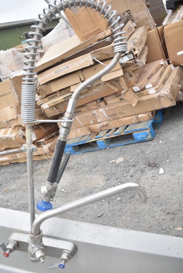 Stainless Steel Commercial Left Side Dirty Side Dish Table w/ Faucet, Handles and Spray Nozzle Attachment, - Image 5 of 6
