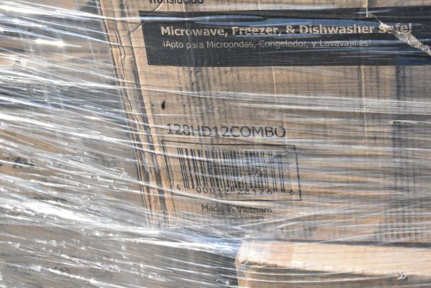 26 BRAND NEW SCRATCH AND DENT! Items Including 346BKFSNSPM Choice Medium Weight Black Wrapped Polypropylene Plastic Cutlery Set with Napkin and Salt and Pepper Packets - 250/Case, 128HD16COMBO Choice Heavy Duty 16 oz. Microwavable Translucent Plastic Deli Container and Lid Combo Pack - 240/Case, 5002BNAPNAT EcoChoice 2-Ply Natural Kraft Beverage / Cocktail Napkin - 3000/Case, 128HD8BULK Choice Heavy Duty 8 oz. Microwavable Translucent Plastic Deli Container - 480/Case, 129MCR24B Choice 24 oz. Black Round Microwavable Heavy Weight Container with Lid 7 1/4" - 150/Case, 500COLLARBR EcoChoice Kraft Coffee Cup Sleeve / Jacket / Clutch - 10-24 oz. - 1200/Case, 127CH08 Choice 8 oz. Clear RPET Hinged Deli Container - 200/Case, 128HD12COMBO Microwavable Translucent Plastic Deli Container and Lid Combo Pack - 240/Case 12 OZ. 26 Times Your Bid! - Image 16 of 16