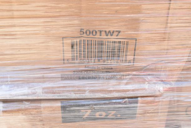 35 BRAND NEW SCRATCH AND DENT! Items Including 795PTOBK1 Choice Black Microwavable Folded Paper #1 Take-Out Container 4 3/8" x 3 1/2" x 2 1/2" - 450/Case, 5002DNAP Choice 15" x 17" Burgundy 2-Ply Customizable Paper Dinner Napkin - 1000/Case, 394365L Noble Products Powder-Free Disposable Clear Vinyl Gloves for Foodservice - Large - 1000/Case, 500TW7 Choice 7 oz. Translucent Thin Wall Plastic Cold Cup - 2500/Case, 130BKFKSNSPX500 Choice Black Extra Heavy Weight Wrapped Polystyrene Plastic Cutlery Pack with Napkin and Salt and Pepper Packets - 500/Case, 4 Box Affex BN1000A Beverage Napkin, 760VP4KR Carnival King Kraft 24 oz. Popcorn Cup. 35 Times Your Bid! - Image 10 of 17