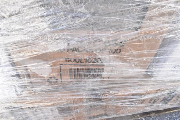 35 BRAND NEW SCRATCH AND DENT! Items Including 130BKFKSNSPH Choice Black Heavy Weight Wrapped Polystyrene Plastic Cutlery Pack with Napkin and Salt and Pepper Packets - 500/Case, Sabert 54160B50 Bowl2 Clear Dome Lid for 80 oz. and 160 oz. Square Bowls - 50/Case, 795PTOWHT8 Choice White Microwavable Folded Paper #8 Take-Out Container 6" x 4 3/4" x 2 1/2" - 300/Case, 129MCR24B T-Out 24oz Micro RND BLK Combo 150, 500L1020 Choice White Hot Paper Cup Travel Lid for 10-24 oz. Standard Cups and 8 oz. Squat Cups - 1000/Case, 127CH08 Choice 8 oz. Clear RPET Hinged Deli Container with Lid- 200/Case. 35 Times Your Bid! - Image 10 of 15
