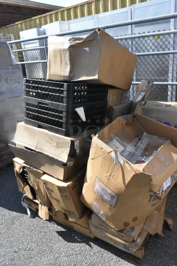 26 BRAND NEW SCRATCH AND DENT! Items Including 303PNG22GN Acopa Pangea 22 oz. Sage Matte Porcelain Pasta Bowl - 12/Case, 303VBCOPP21 Acopa Keystone 12 1/2" Vanilla Bean Stoneware Coupe Plate - 12/Case, 247PG1022FH Vigor 11" x 23" Portable Steel Griddle. 26 Times Your Bid! - Image 2 of 14