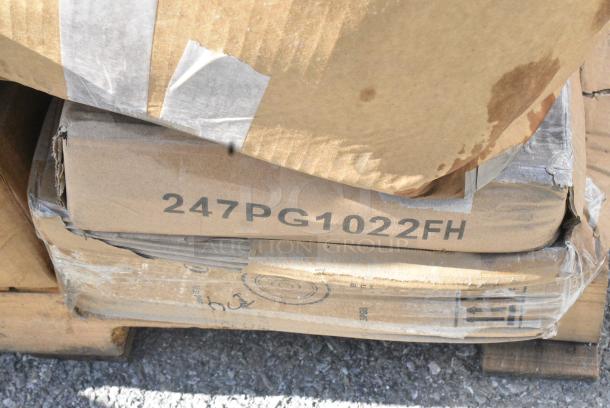 26 BRAND NEW SCRATCH AND DENT! Items Including 303PNG22GN Acopa Pangea 22 oz. Sage Matte Porcelain Pasta Bowl - 12/Case, 303VBCOPP21 Acopa Keystone 12 1/2" Vanilla Bean Stoneware Coupe Plate - 12/Case, 247PG1022FH Vigor 11" x 23" Portable Steel Griddle. 26 Times Your Bid! - Image 11 of 14