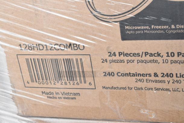 32 BRAND NEW SCRATCH AND DENT! Items Including 500LFLAT Choice 9, 12, 16, 20, and 24 oz. Clear PET Flat Lid with No Straw Slot - 1000/Case, 394345L Noble NexGen Powder-Free Disposable Black Hybrid 3 Mil Thick Gloves - Large - 1000/Case, 500CC32P Choice Clear PET Plastic Cold Cup - 32 oz. - 500/Case, 128HD8BULK Choice Heavy Duty 8 oz. Microwavable Translucent Plastic Deli Container - 480/Case. 32 Times Your Bid! - Image 12 of 14