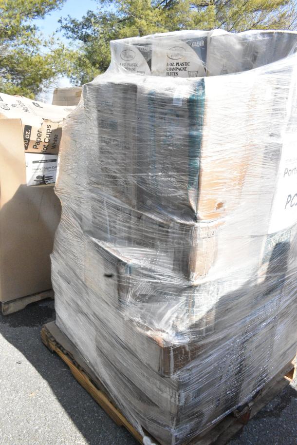 34 BRAND NEW SCRATCH AND DENT! Items Including 5008W Choice 8 oz. Tall White Poly Paper Hot Cup - 1000/Case, 346WKFSNSPM CUTLRY PK KFS/N/S&P WH250 WHITE - POLY PACK MEDWT, 127PL2 Choice PET Plastic Lid for 1.5 to 2.5 oz. Souffle Cup / Portion Cup - 2500/Case, 130WBKFORKH Choice Black Heavy Weight Wrapped Polystyrene Plastic Fork - 1000/Case, 500MFTN Lavex Natural Brown Kraft M-Fold (Multifold) Towel - 4000/Case, 5003DNAP NAPKIN 15x17 3PLY WH   2M. 34 Times Your Bid! - Image 3 of 16