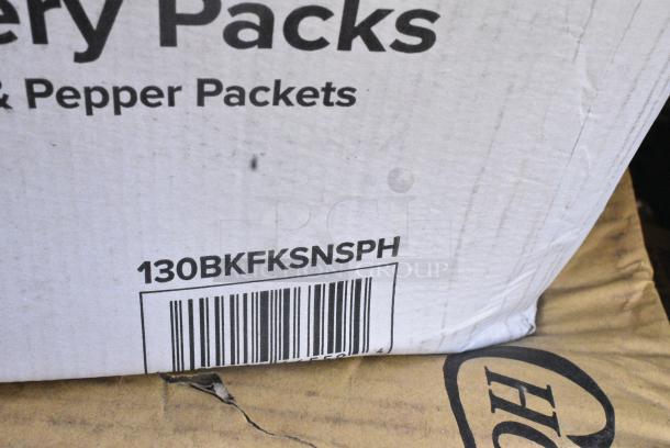 25 BRAND NEW SCRATCH AND DENT! Items Including 50020W CUP 20oz PAP HOT WHITE600 LID 500L1020B/W, 130BKFKSNSH Choice Black Heavy Weight Wrapped Polystyrene Plastic Cutlery Pack with Napkin and Salt and Pepper Packets - 500/Case, 433NHTR101WH Choice 1/6 Standard Size 2.25 Mil White Reusable Extra Heavy-Duty Plastic T-Shirt Bag - 200/Case, 129MCR333CB Choice 33 oz. Black 9" Round 3-Compartment Microwavable Heavy Weight Container with Lid - 150/Case, 346WKFSM Choice Medium Weight White Wrapped Polypropylene Plastic Cutlery Set with Knife, Fork, and Spoon - 500/Case, 130SERVSP8BK Visions 8 1/2" Black Disposable Plastic Serving Spoon - 72/Case. 25 Times Your Bid! - Image 8 of 14