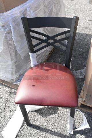 10 BRAND NEW SCRATCH AND DENT! Items Including Black Metal Cross Back Dining Chair. 10 Times Your Bid!